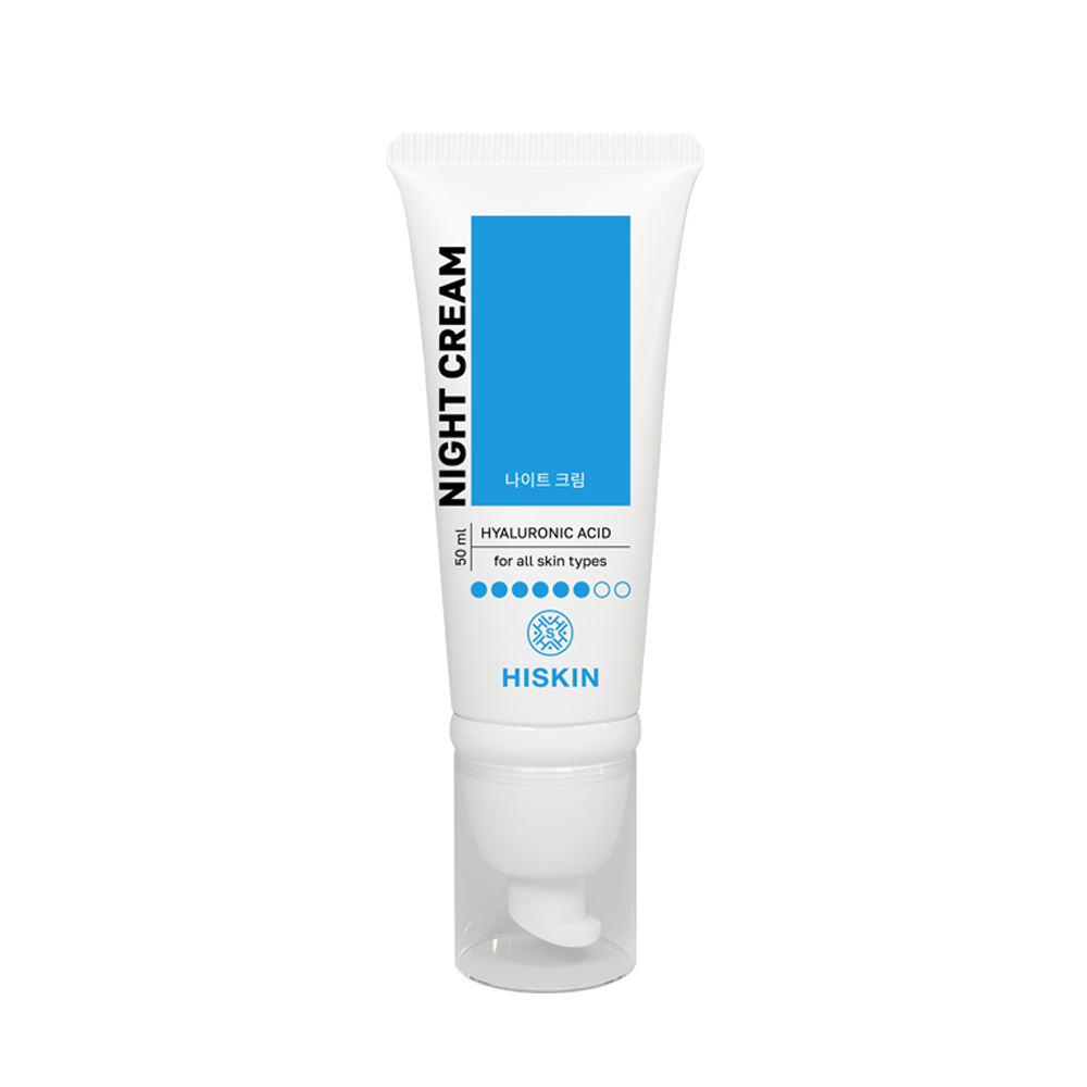 HISKIN Face Night Cream with Hyaluronic Acid