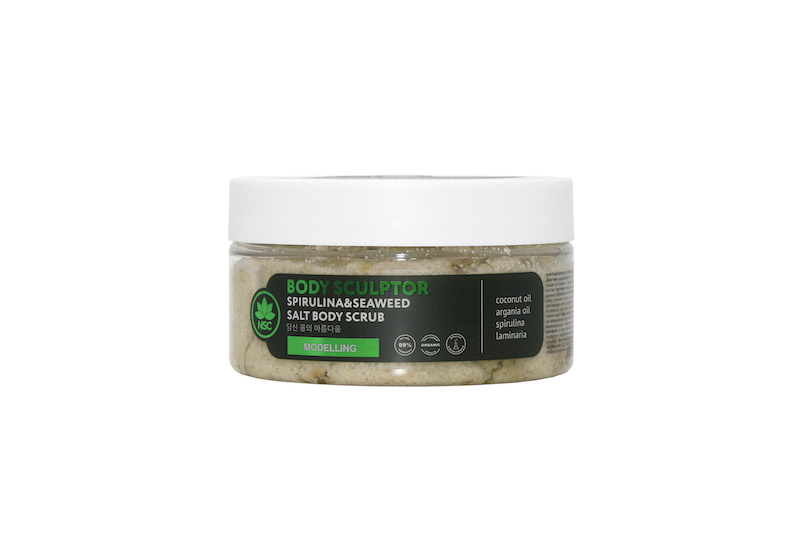 Body scrub with salt SPIRULINA & SEAWEED