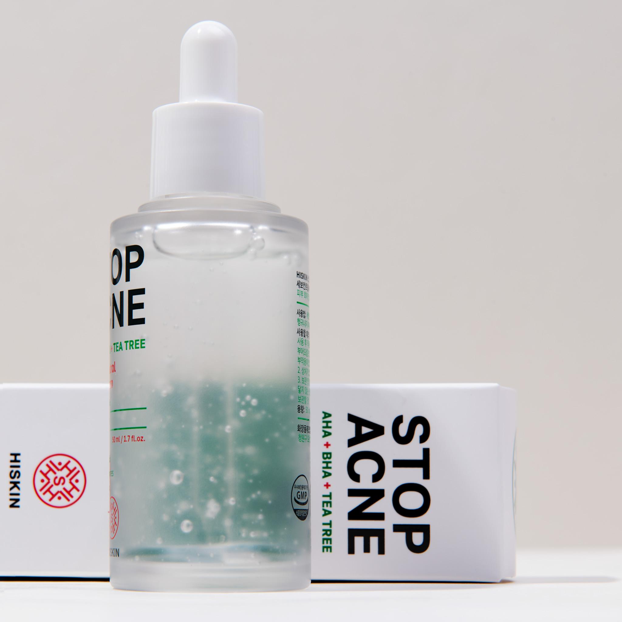 HISKIN STOP ACNE SEBOCONTROL FACE SERUM AHA + BHA + TEA TREE, 50 ML - Image 4