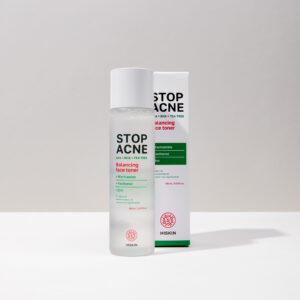 HISKIN STOP ACNE BALANCING FACE TONER AHA + BHA + TEA, 150 ML