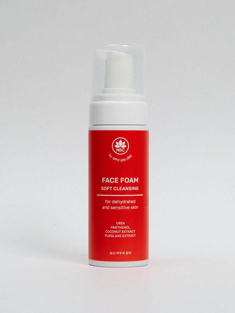NSC soft cleansing face foam with panthenol for dehydrated and sensitive skin