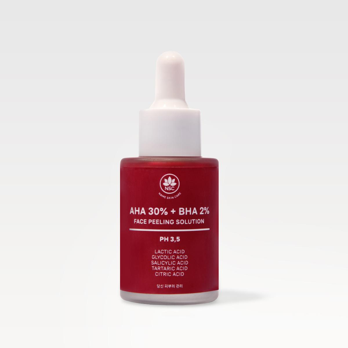 NSC aha 30% + bha 2% face peeling solution