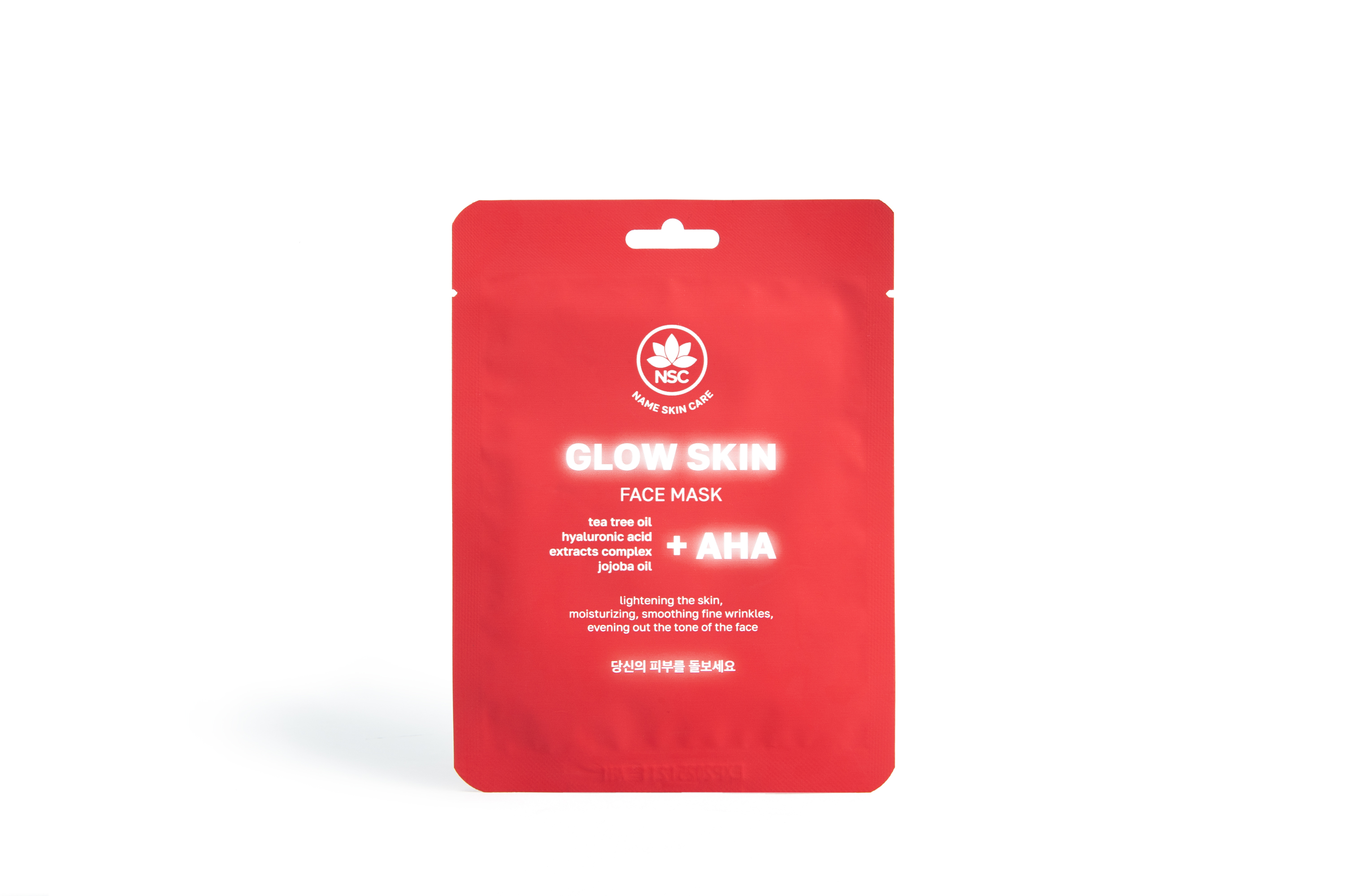 NSC skin glow + aha acids face sheet mask