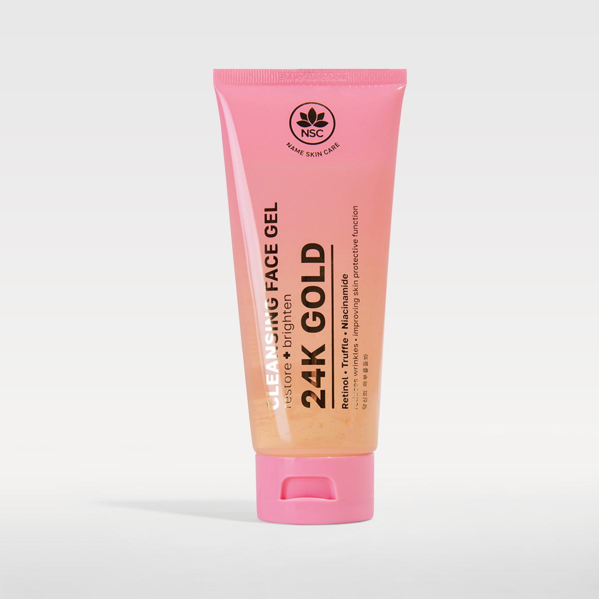 CLEANSING GEL WASH WITH GOLD AND NIACINAMIDE     RESTORES + EVENS OUT SKIN TONE
