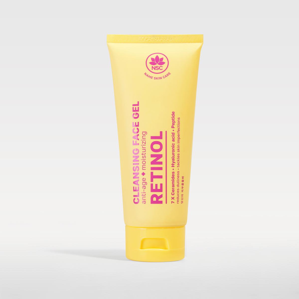 CLEANSING GEL WASH WITH RETINOL AND HYALURONIC ACID     AGAINST SKIN AGING AND FOR SKIN MOISTURIZATION